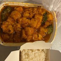 General Tso’s Tofu   at Panda Palace Buffet in Mobile