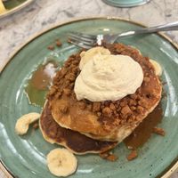 Pancakes with banana & biscoff   at Bill's Stratford Restaurant in London