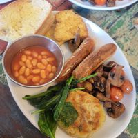 Vegan breakfast at Millstack cafe  in Keighley