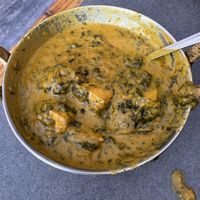 Vegan saag with tofu   at Indian Bites Restaurant & Bar in Lyons