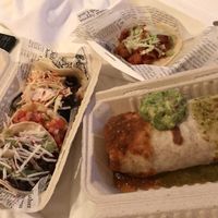 Burrito and taco’s delivered to our room at La Cantina in Whistler