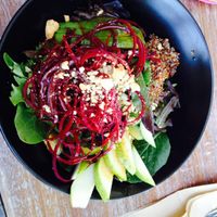 Vegan salad with sesame ginger dressing.  at La Cantina in Whistler