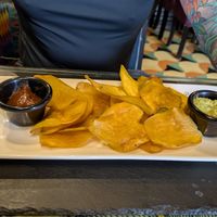Sweet potato chips at Samsara in Antigua