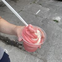 Soft serve ice cream (vanilla watermelon) at Bunner's Bake Shop - Kensington in Toronto