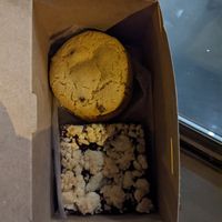 Raspberry square ans chocolate chip cookie sandwich at Bunner's Bake Shop - Kensington in Toronto