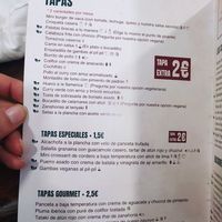 Menu at La Picaeta tapas & risas  in Andalucia