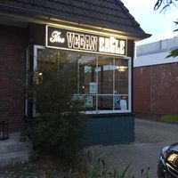 Outside at The Vegan Eagle in Hamburg