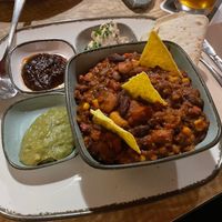 Five bean Chili  at The Vegan Eagle in Hamburg