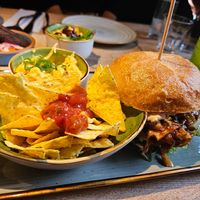 Burger at The Vegan Eagle in Hamburg