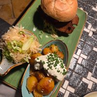 Burger at The Vegan Eagle in Hamburg