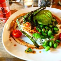 Satay dragon poke salad  at The Vegan Eagle in Hamburg