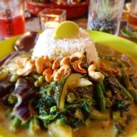 Green thai curry  at The Vegan Eagle in Hamburg