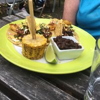 Tacos with corn and beans at The Vegan Eagle in Hamburg