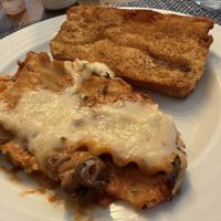 Lasagna & garlic bread   at Fungi Foods in Oakland