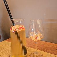 White sangria at OFF - Petiscos tradicionais portugueses in Aveiro