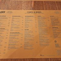 Menu at OFF - Petiscos tradicionais portugueses in Aveiro
