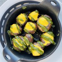 Rosemary and cream stuffed mushrooms  at Trilogy Sanctuary in La Jolla