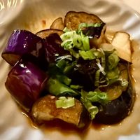 Fried Eggplant in Soy Garlic Sauce at Shoya Izakaya  in Doraville