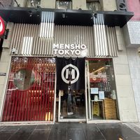 Shop entrance , long lines  at Mensho Tokyo Ramen Melbourne in Melbourne