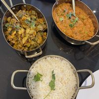 Bhindi masala and bengan bharta  at Megh Indian Cuisine in Flagstaff