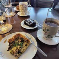 Tofu and kale pie & date brownie at Cafe Brutale in Helsinki