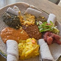 veggie combo at Beteseb Restaurant  in Silver Spring