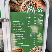 Menu: (all) burritos!  at Tacos Chay Hoàng Tú - Vegan kitchen  in Da Lat