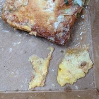 If vegan, be sure to request NO EGG or say EGG ALLERGY so they might keep the tofu separate from eggs on the cooking surface, or just skip the tofu.  Photo: Egg stuck to the tofu! at The Kitchen in Orcas Island