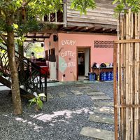 Garden setting  at Epic Arts Cafe in Kampot
