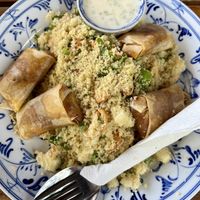 Spiced cous cous salad   at Epic Arts Cafe in Kampot