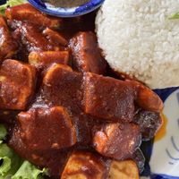 Lok lak  at Epic Arts Cafe in Kampot