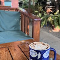 Latte  at Epic Arts Cafe in Kampot
