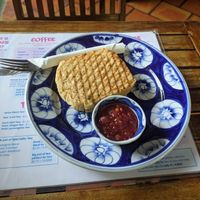 Tomato & Pesto toastie at Epic Arts Cafe in Kampot