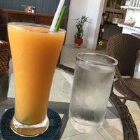 mango smoothie  at Epic Arts Cafe in Kampot