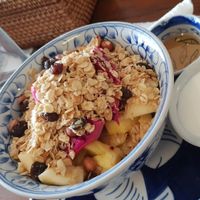 Muesli with fruit and yoghurt at Epic Arts Cafe in Kampot