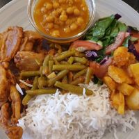 Buffet of the day, round one at Nirvana Cafe in Luxembourg City