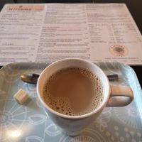 Chai avec lait soya at Nirvana Cafe in Luxembourg City