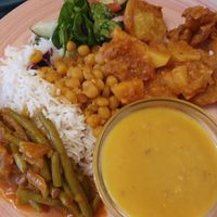 Buffet of the day, round 2 at Nirvana Cafe in Luxembourg City