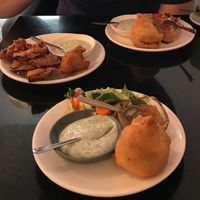 Samosa's and parkora's at Nirvana Cafe in Luxembourg City