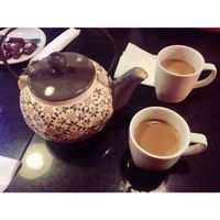 Pot of chai tea at Nirvana Cafe in Luxembourg City