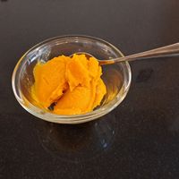 Mango kulfi at Nirvana Cafe in Luxembourg City