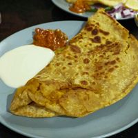 Parantha at Nirvana Cafe in Luxembourg City