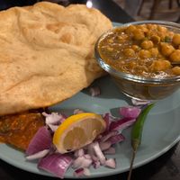 Chole bhatura at Nirvana Cafe in Luxembourg City