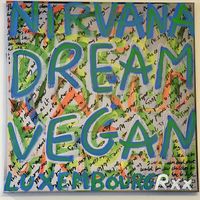 Vegan art!  at Nirvana Cafe in Luxembourg City