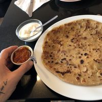 parantha at Nirvana Cafe in Luxembourg City