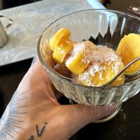 mango kulfi at Nirvana Cafe in Luxembourg City