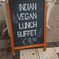 Vegan lunch buffet at Nirvana Cafe in Luxembourg City