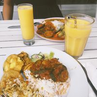 Lunch buffet&Mango Lassi at Nirvana Cafe in Luxembourg City