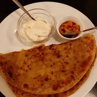 Parantha at Nirvana Cafe in Luxembourg City