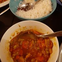 Veggie curry at Nirvana Cafe in Luxembourg City